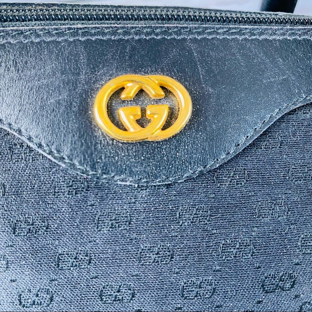 Gucci Black GG Supreme Canvas Boston Satchel with Crossbody Strap Authentic - Picture 8 of 15